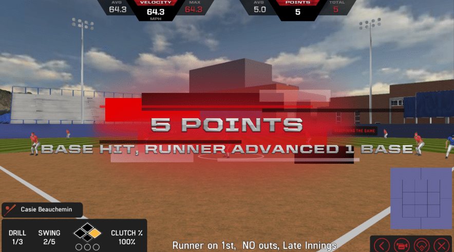 A screenshot of the situational hitting module. 